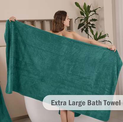 12-Pack HydroLock Ultra-Absorbent Oversized Bath Towels – 3-Color Quick-Dry Microfiber Bath Sheets, 35" × 70"