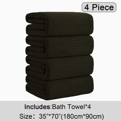 12-Pack HydroLock Ultra-Absorbent Oversized Bath Towels – 3-Color Quick-Dry Microfiber Bath Sheets, 35" × 70"