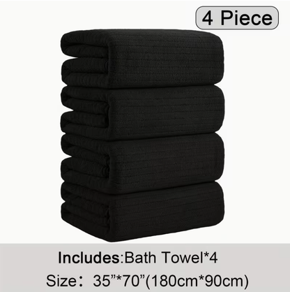 12-Pack HydroLock Ultra-Absorbent Oversized Bath Towels – 3-Color Quick-Dry Microfiber Bath Sheets, 35" × 70"