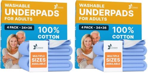 40-Pack Washable Reusable Underpads - 34 x 36 in