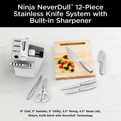 NeverDull EdgeKeeper 12-Piece Stainless Knife System with Built-In Sharpener — Buy 1 Get 1 Free