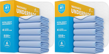 40-Pack Washable Reusable Underpads - 34 x 36 in