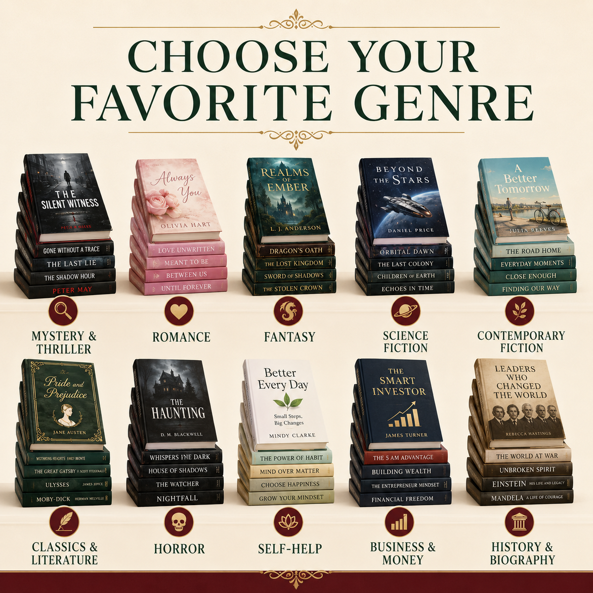 Brand-New Book Bundle – Choose Your Genre | 10, 20, 30 or 50 Books