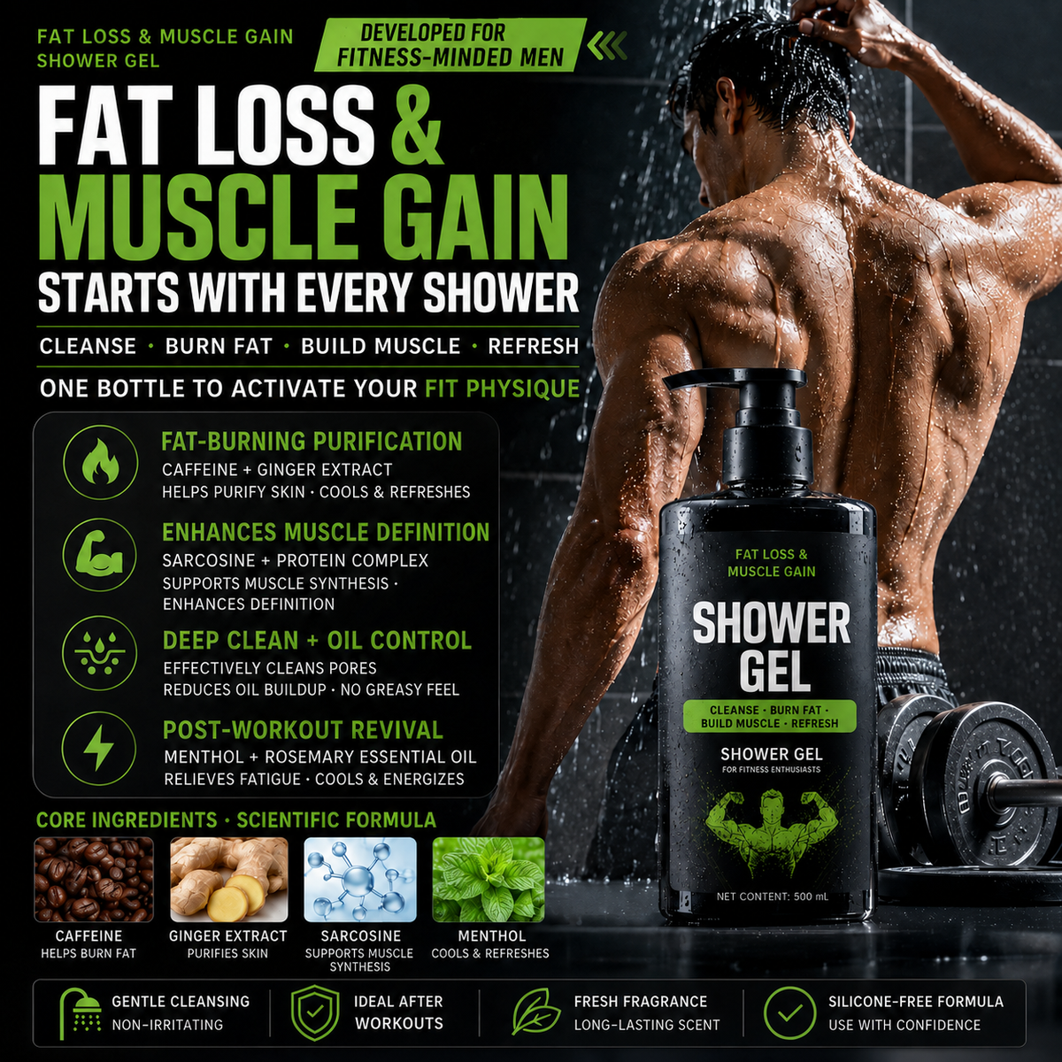 Fat Loss & Muscle Gain Shower Gel